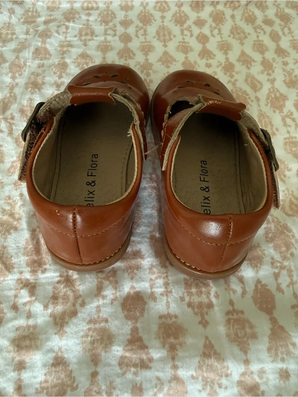 Girls' Brown Leather Mary Jane Shoes